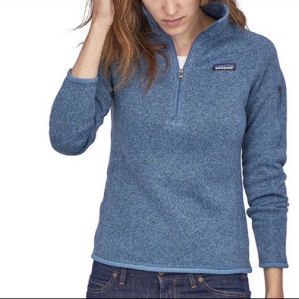 blue Patagonia better sweater quarter zip xs